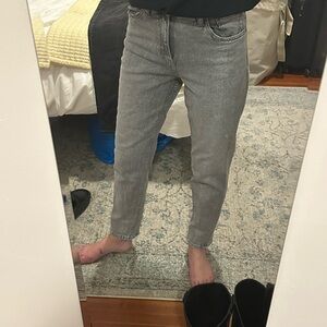Mango High Rise Gray Jeans